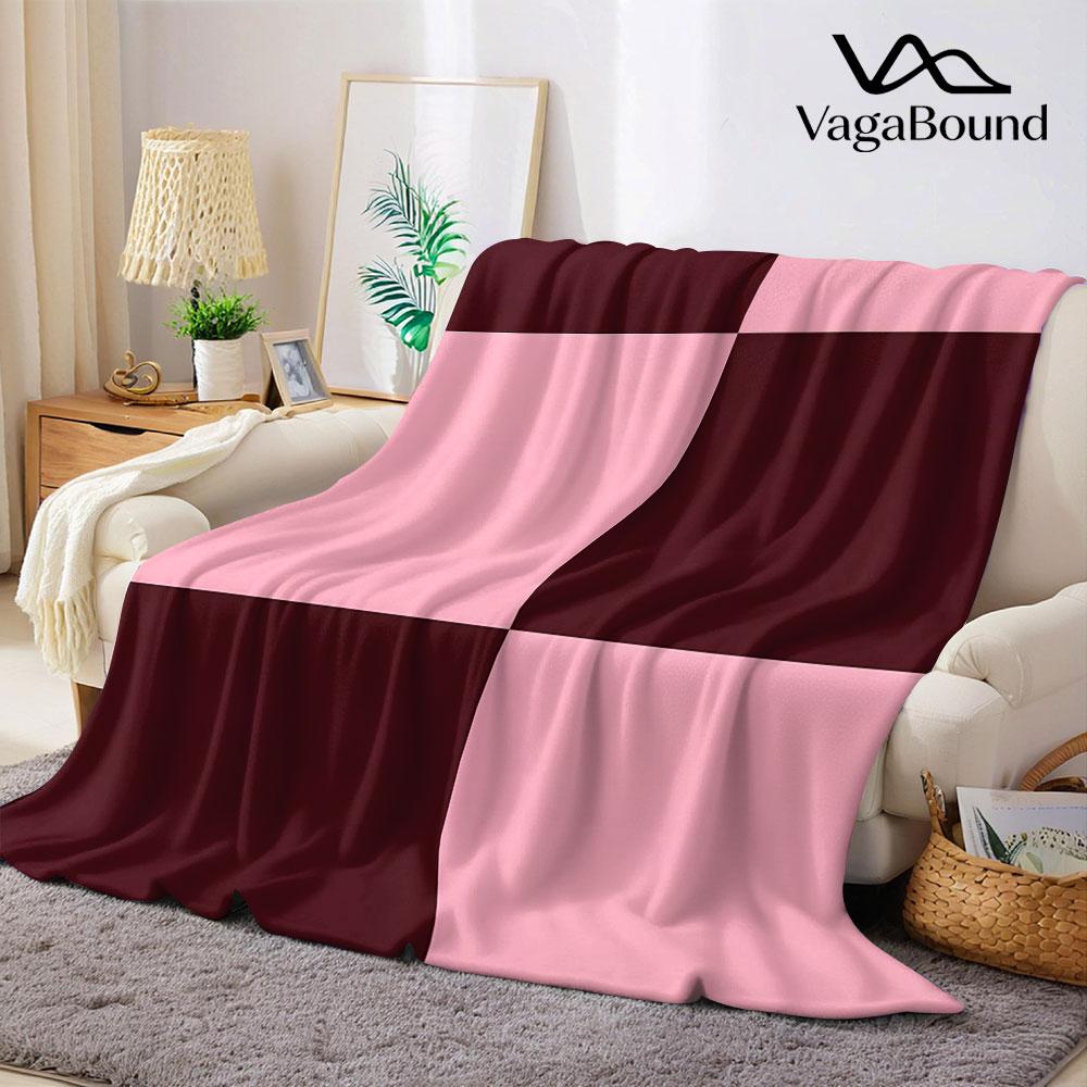 Weinrot karierte Flanelldecke Warm Weich Halloween Weihnachten Dekorativ Sofa Warm Gemütlich Ganzjahresgeschenk