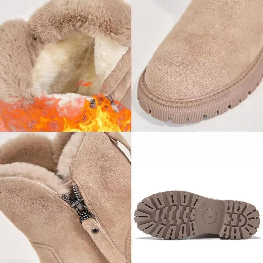 Módní zimní dámské sněhule Plus sametové boty pro ženy Jednoduché kotníkové boty Teplé dámské bavlněné boty Nová velká velikost 43 Bottine Femme