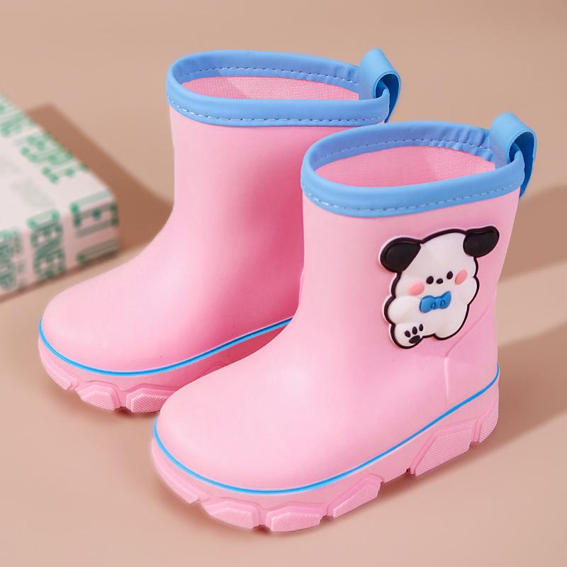 2025 pantofi de ploaie pentru copii, desene animate, rezistenți la uzură, călduroși din catifea și antiderapanți, pantofi de apă pentru școală, cizme de ploaie pentru copii mijlocii și mari