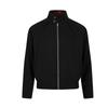Mens Vintage Harrington Jacket With Pleated Detail Stand Collar Casual Outerwear Fall