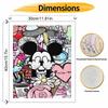 Disney graffiti Mickey oil paint by numbers painting kit handmade diy home decor gifts, aesthetic wall art canvas for living room office decor