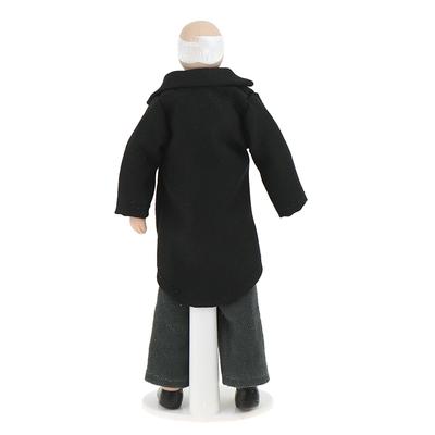 1:12 Dollhouse Miniature Porcelain Doll Model Old Man Servant Butler Doll Toy