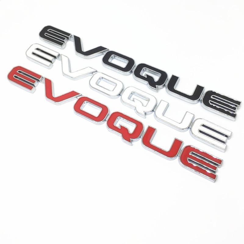 

3D ABS EVOQUE логотип 3D металлическая хвостовая эмблема значок авто внешняя задняя сторона турбо наклейки автомобильная наклейка для R-ANGE R-OVER Evoque Discovery