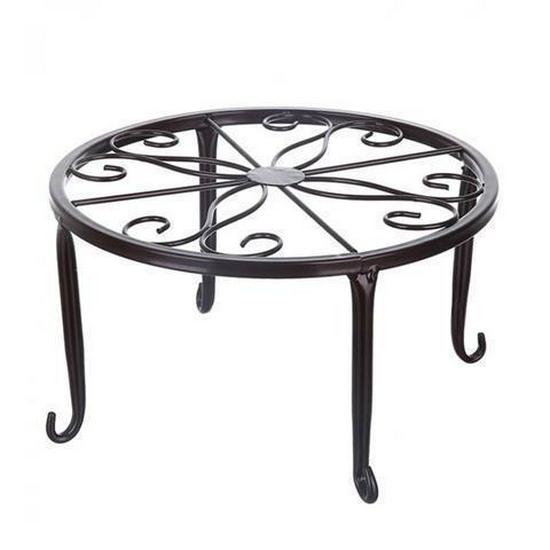 Floor-Standing Wrought Iron Flower Stand for Living Room, Balcony, or Outdoor Use - Cream Style Succulent Storage Rack.