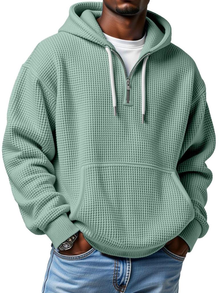 Herrenmode-Trend Herbst/Winter 2025 Waffelstrick Kapuzenpullover