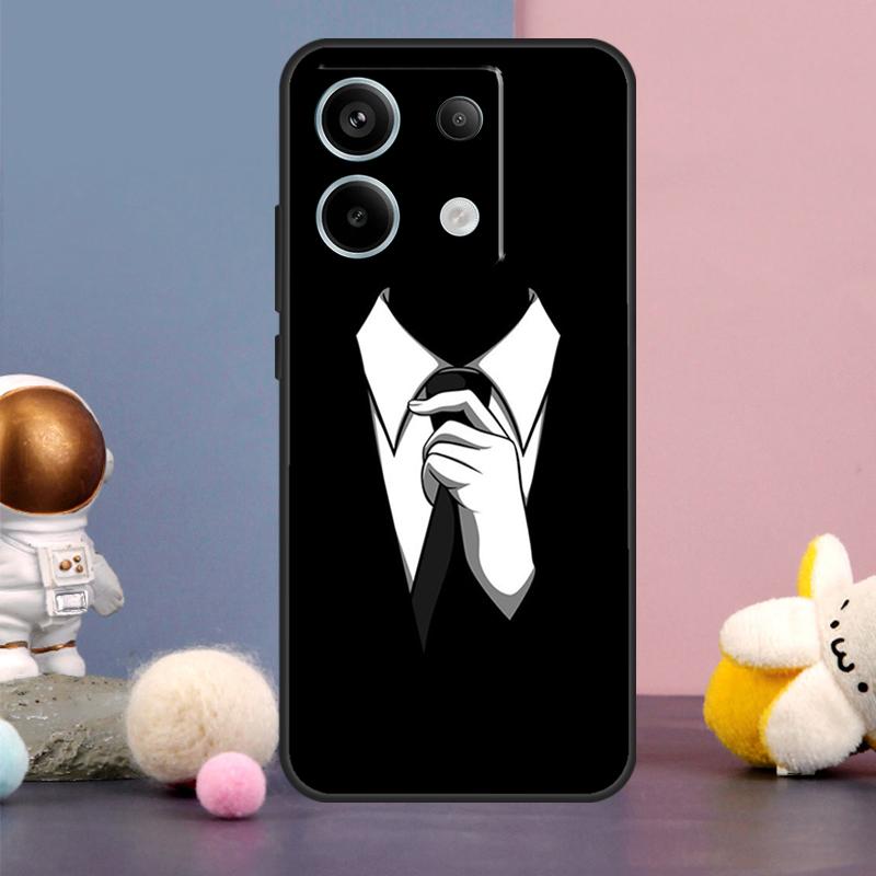 Suit and Tie Case For Xiaomi Redmi Note 14 13 9 10 11 12 15 Pro Plus Redmi 15 15C 14C 10C 12C 13C Cover