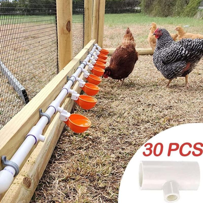 Corrosion Resistant PVC Poultry Water Connector Automatic Farm Drinking Equipment for Large Scale Livestock