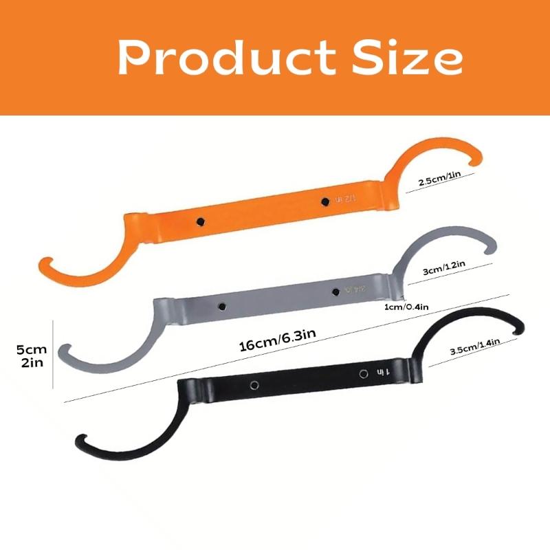 3Pcs Conduit Lockout Wrenches Kit 1inch 1/2inch 3/4inch Steel Locknut Wrenches Set for Tight Space Tightening Loosening