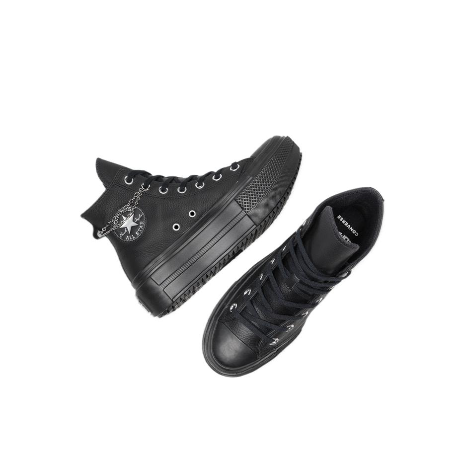 Converse Zapatos Casuales Unisex de Cuero de Doble Plataforma Deportivos de Personalidad Estilo de Vida A15165C