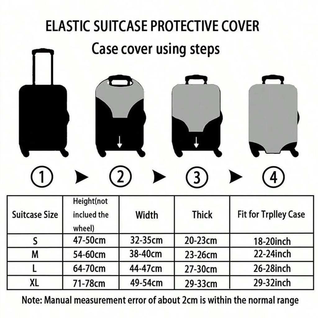 Dog pattern luggage protection cover, suitable for 18-32 inch luggage covers, luggage handle gloves, travel accessories