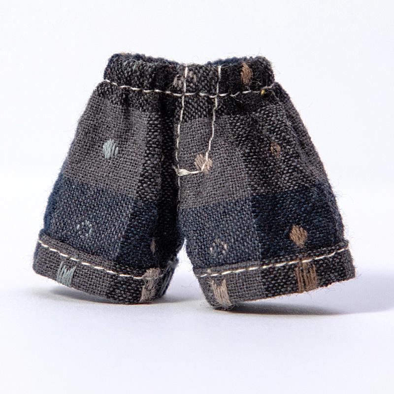 Handmade Ob11 Doll Pants Clothes Doll Grid Pattern Jeans Shorts Doll Accessories For Penny, Molly, Obitsu11,Gsc 1/12 Bjd Dolls