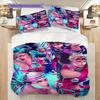 Vibrant Anime Ensemble Three-piece set (1 * duvet cover + 2 * pillowcase, without core) 2D Flat Duvet cover and pillowcase Soft and comfortable