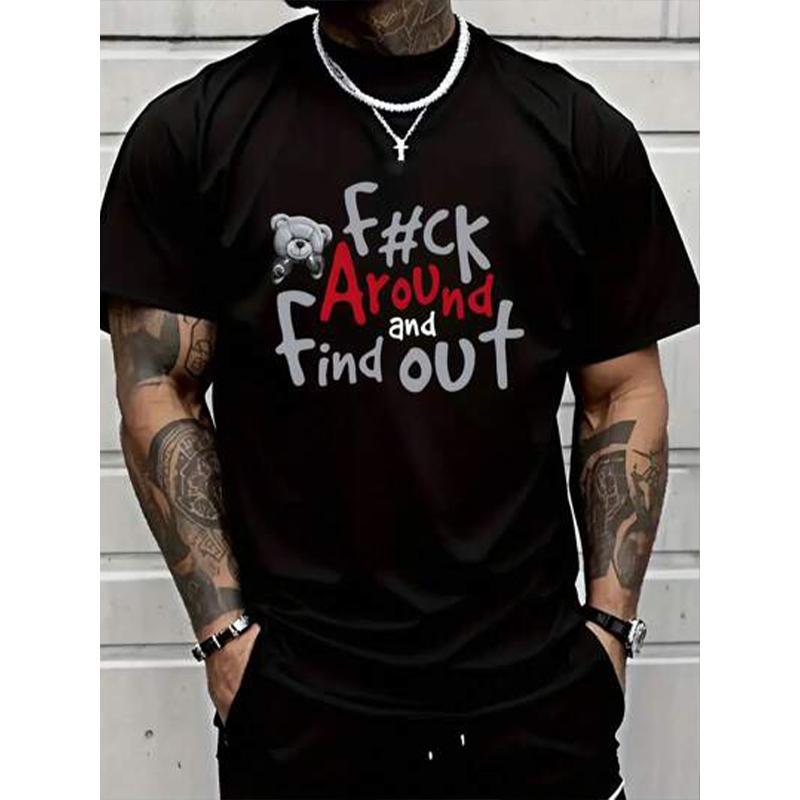 Trendy Men's Casual Fashion Short Sleeve Tee Crew Neck Solid Color Streetwear T-Shirt Loose Fit Relaxed Top