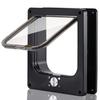 4 Ways Locking Cat Flap Door with Security Lock Easy Installation Weatherproof Self-Closing Pet Door Anti Pet Turn Knob