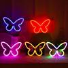 Butterfly LED Neon Sign Light, Battery Operated Novelty Neon Mini Night Light Room Birthday Home Wall Decoration Atmosphere