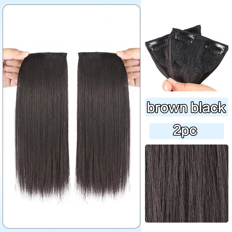 

2 шт. Женские синтетические накладки для волос Пушистые Невидимые Бесшовные Заколки для наращивания волос увеличить объем волос Наращивание волос термостойкое 10CM