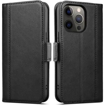 Husă - PROSHOP - iPhone 13 Pro Max - Piele Sintetică - 3 Sloturi Carduri - Cataramă Magnetică