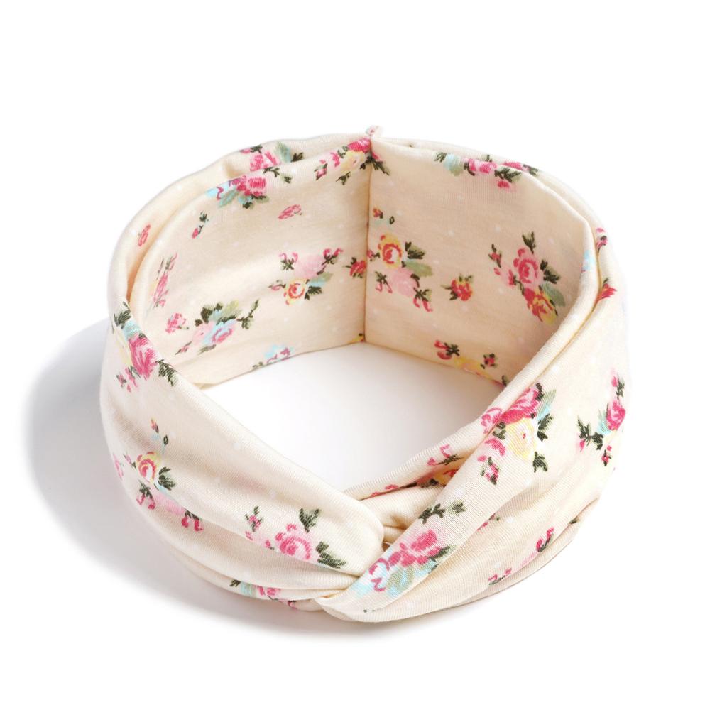 Bohemian Cross Knotted Headband Gypsy Yoga Sports Headband Wide Female Stretch Headband