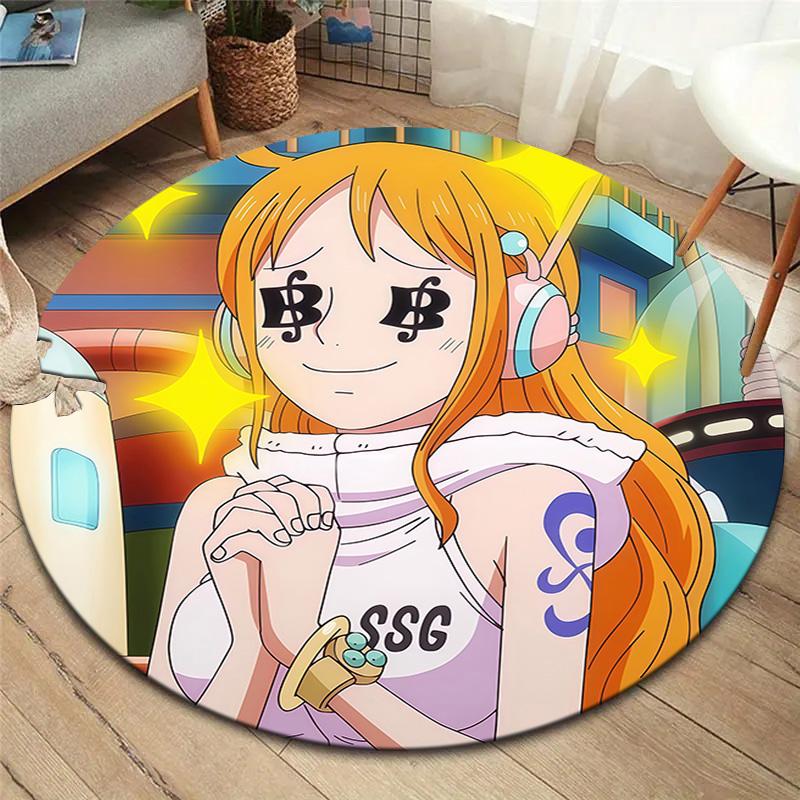 Nami Round Area Rug Carpet Rug For Living Room Bedroom Sofa Playroom Decor Nonslip Floor Mat