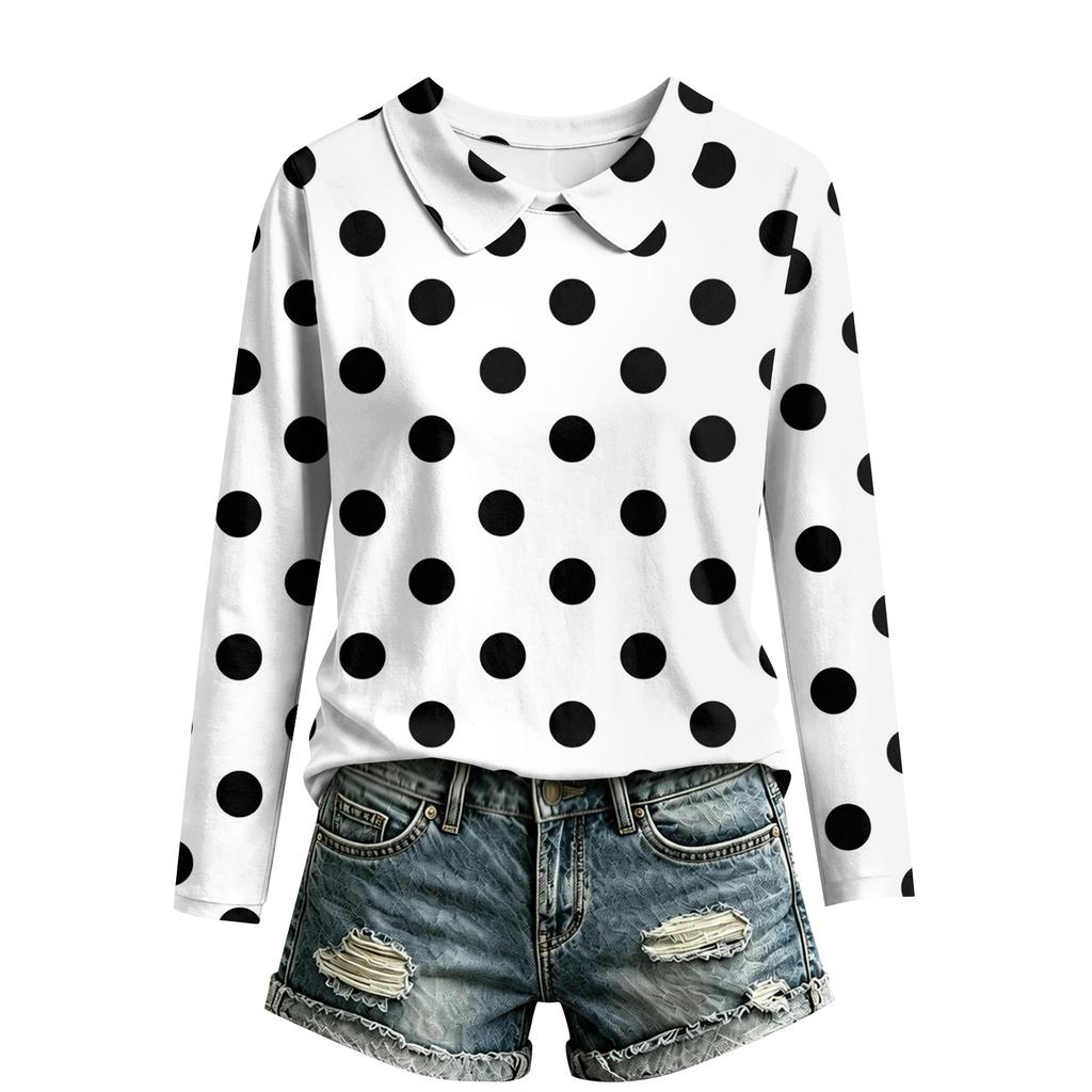 Top Casual da Donna a Manica Lunga con Scollo 2026 - Moda per l'Uso Quotidiano