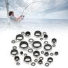 37PCS Multiple Sizes Fishing Rod Guides Stainless Steel Fishing Rod Eyes Ring  Replacement Parts
