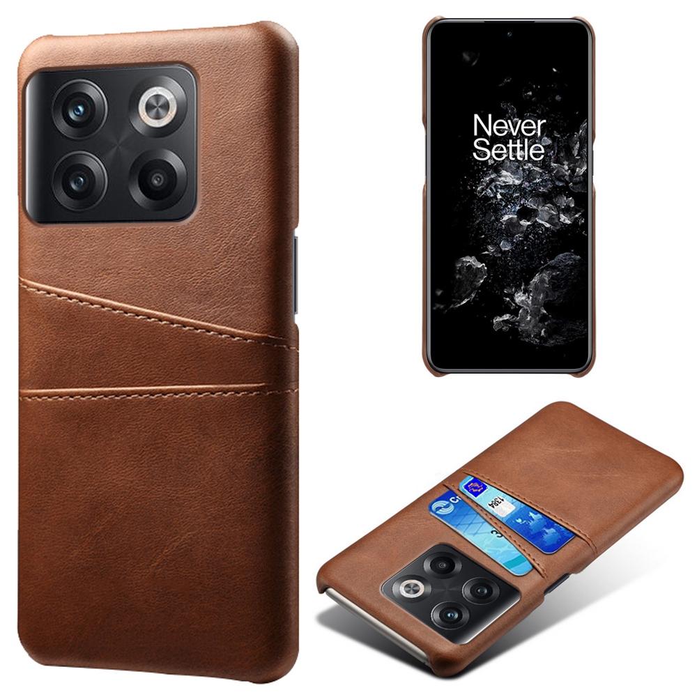 For OnePlus 10T 5G/Ace Pro 5G Phone Back Cover Dual Card Slots PC+PU Leather Phone Case