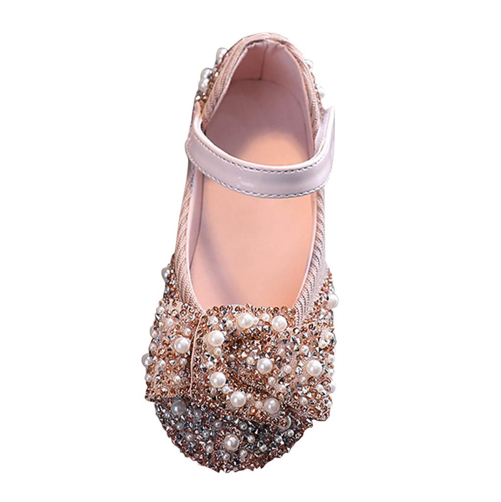 Toddler Kids Baby Girls Crystal Bling Sequins Single Princess Shoes Sandals