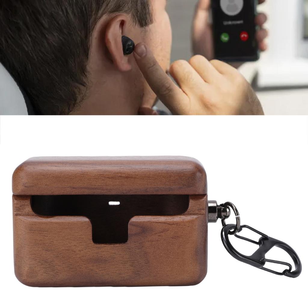 Wood Earbuds Case Fit for BYRD Earphones Walnut Wood Earbuds Protective Cover