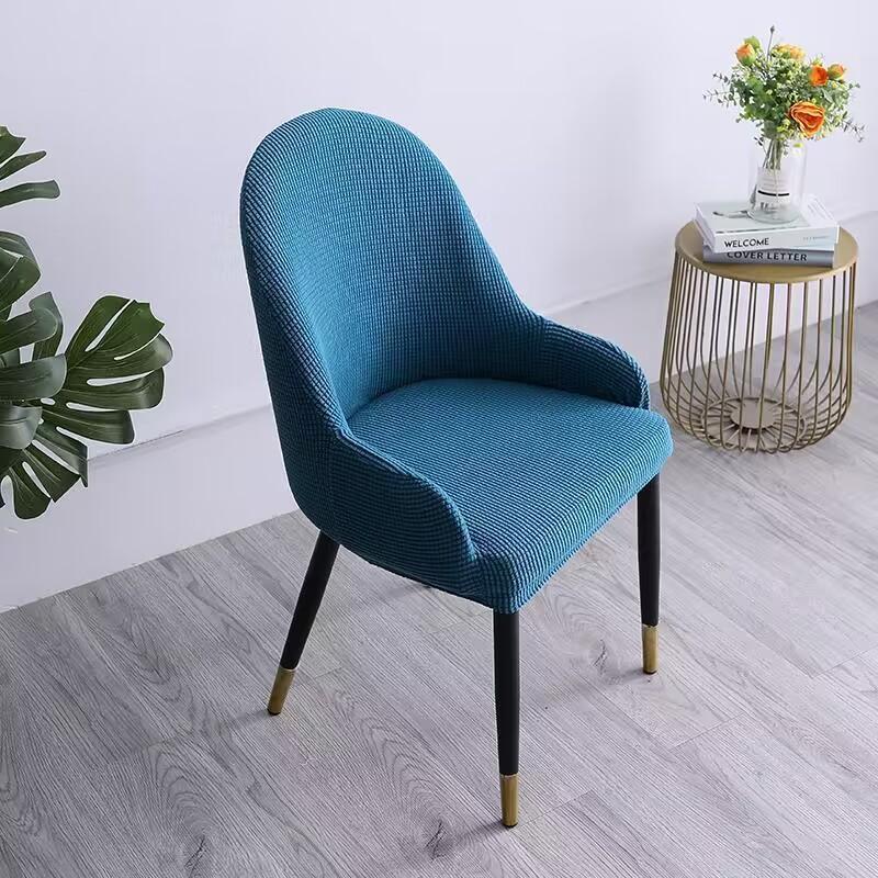 Large Curved Chair Cover Simple Modern Universal Chair Covers For Special-Shaped Chair Cushion Backrest Integrated Elastic Stool