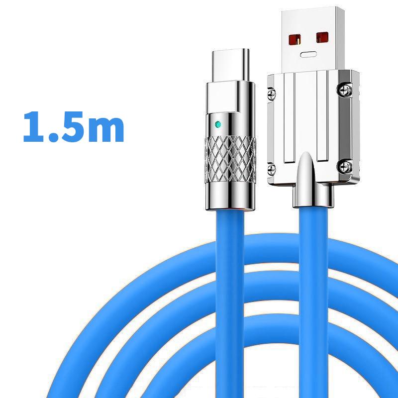 120W 6A Schnellladekabel USB C Ladekabel Multifunktionales Schnellladekabel für Mobiltelefon