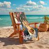 Personalized customized proof beach towel with Juice WRLD pattern - soft, absorbent,quick-drying,perfect swimming,camping&bathing