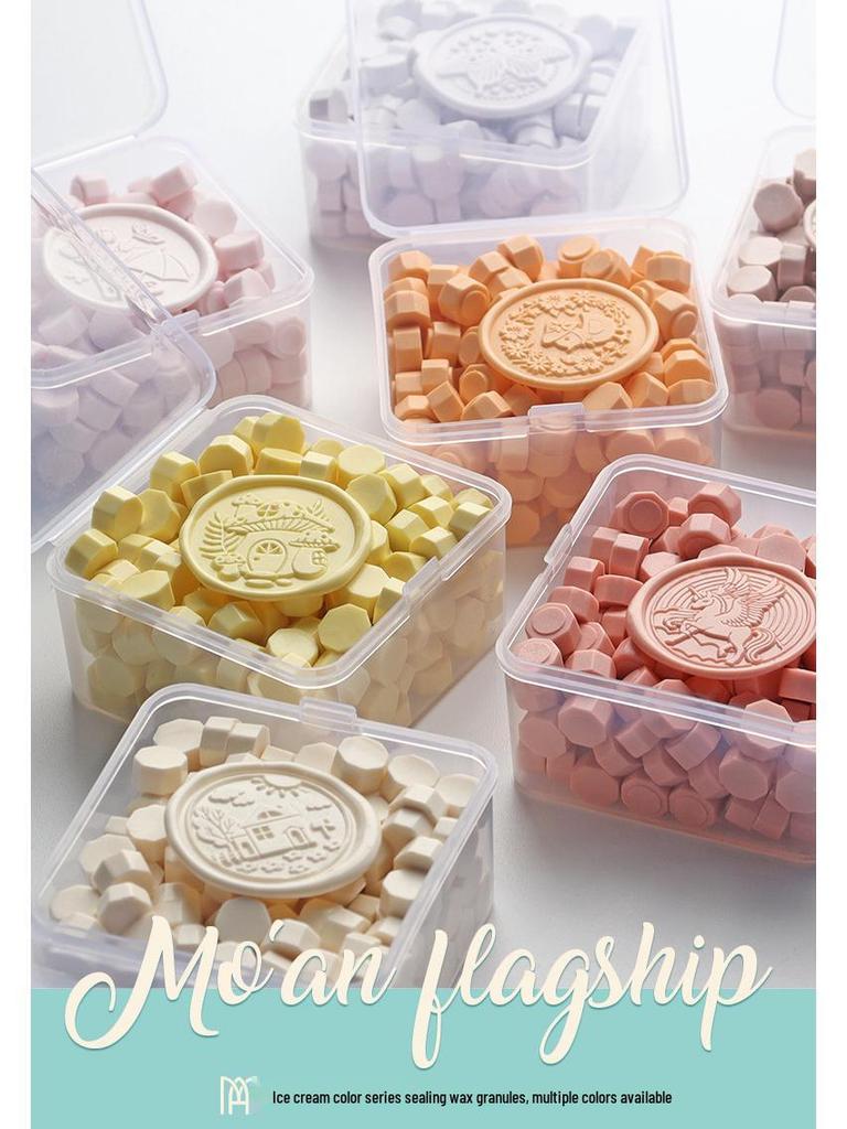 Matte Octagonal Sealing Wax Beads - Ice Cream Color Series for Wedding Invitations