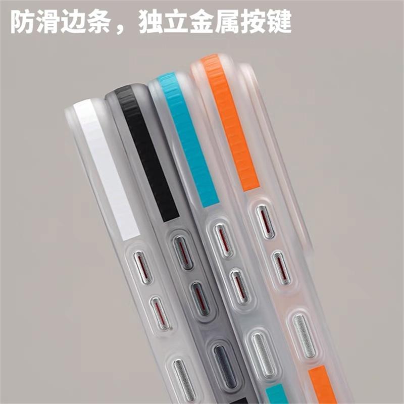 Magnetic Case For Xiaomi 15 14 13 Pro Mi 15 5G For MagSafe Matte Transparent Luggage Stripe Slim Back Cover Shockproof Bumper