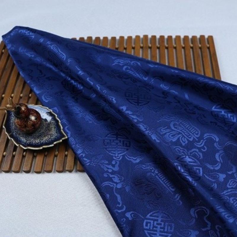 Vintage Dragon Jacquard Silk Brocade Fabric for Kung Fu Uniform Hanfu Tang Suit Traditional Chinese Clothing DIY Craft