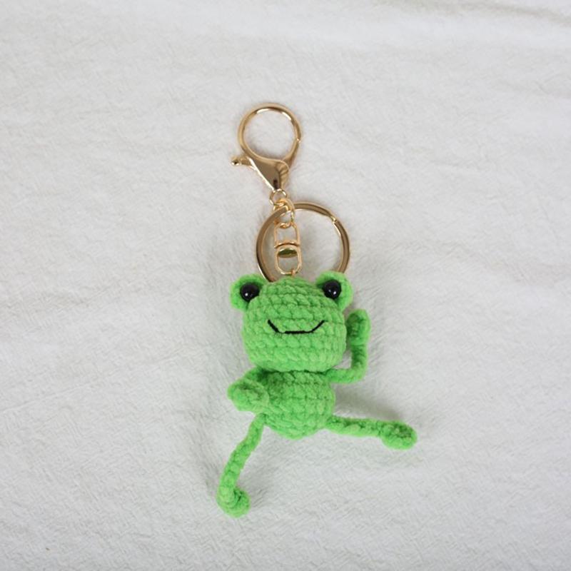 Mini Animal Doll Series Crochet Keychain Knitted Small Rabbit Doll Keyrings Mini Puppy Cute Keychain Custom Accessory