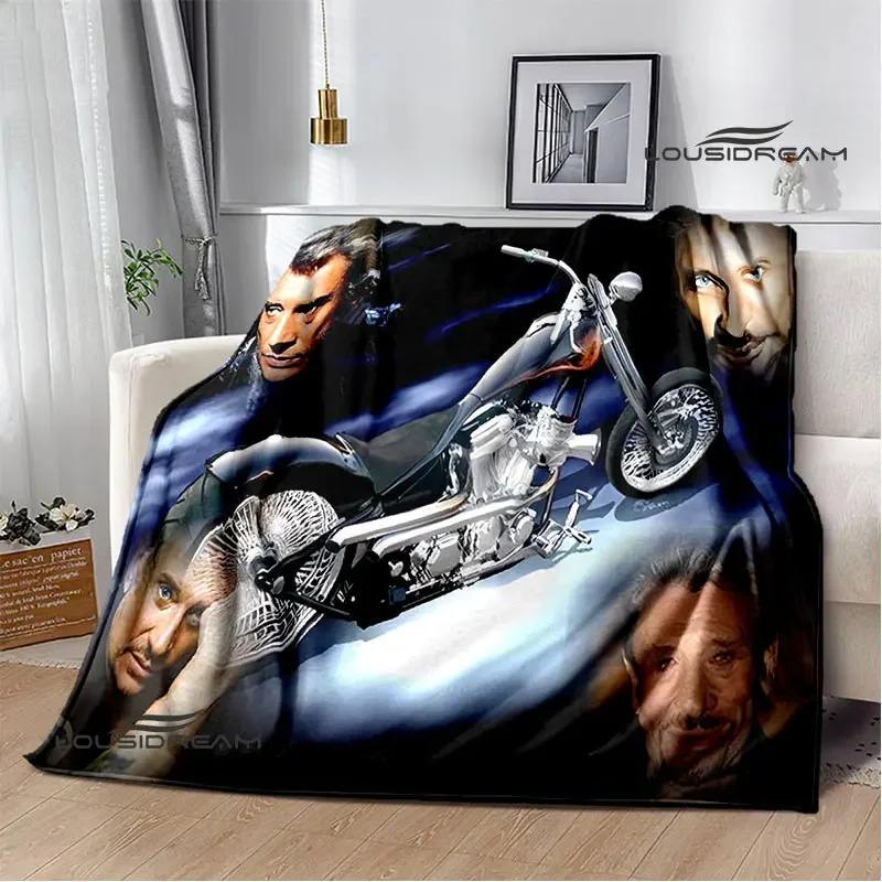 French rock star Johnny Hallyday blanket picnic blanket vintage blanket home travel bed blanket thin blanket birthday gift