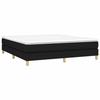 VidaXL Lit à sommier tapissier avec matelas Noir 160x200 cm Tissu - Modèle 3144185