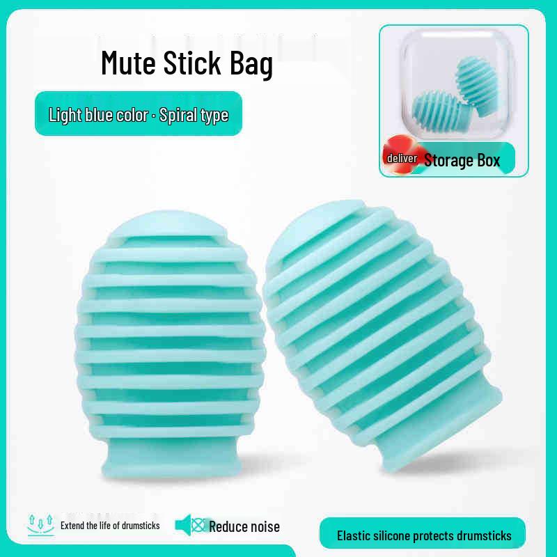 5A Drum Sticks with Silicone Mute Covers for Noise Reduction (2-Pack)