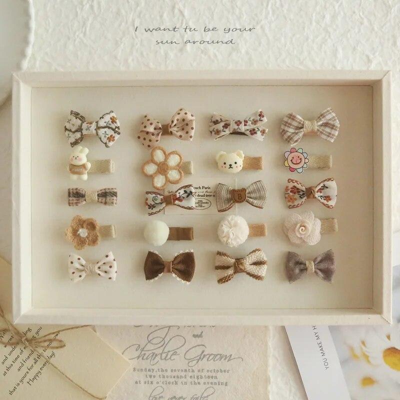 5Pcs Baby Hair Pins for Girls Gift Korean Bear Bunny Kids Hair Accessory Bows Flower Princess Children Girl Hairclip
