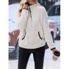 2026 Plush Half-Zip Sweatshirt - Cozy Fleece Hoodie W/ Kangaroo Pocket, Dog Walking to Coffee Run Athflow Essential
