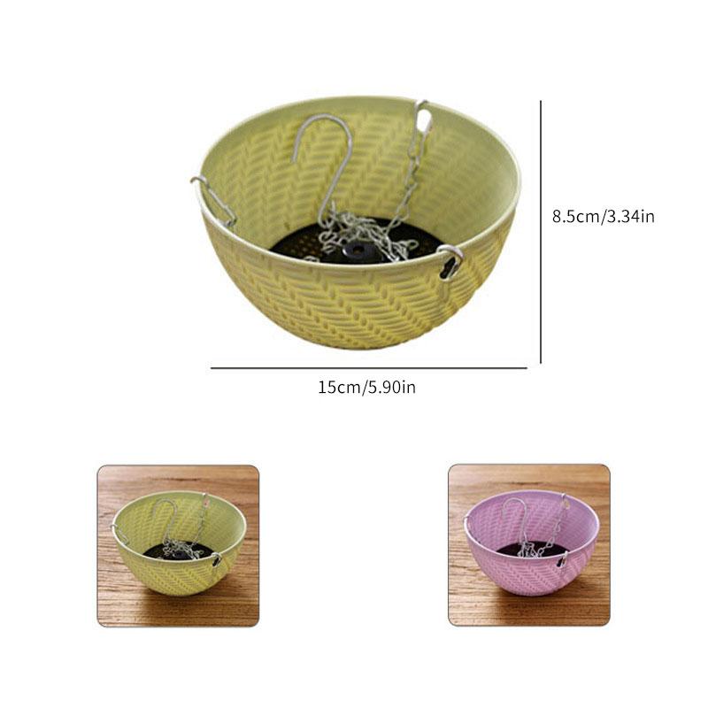 Hanging Flower Basket Imitation Honeycomb Self-absorbent Waterproof Outdoor Resin Plant Hanger Garden Supplies Flowerpot