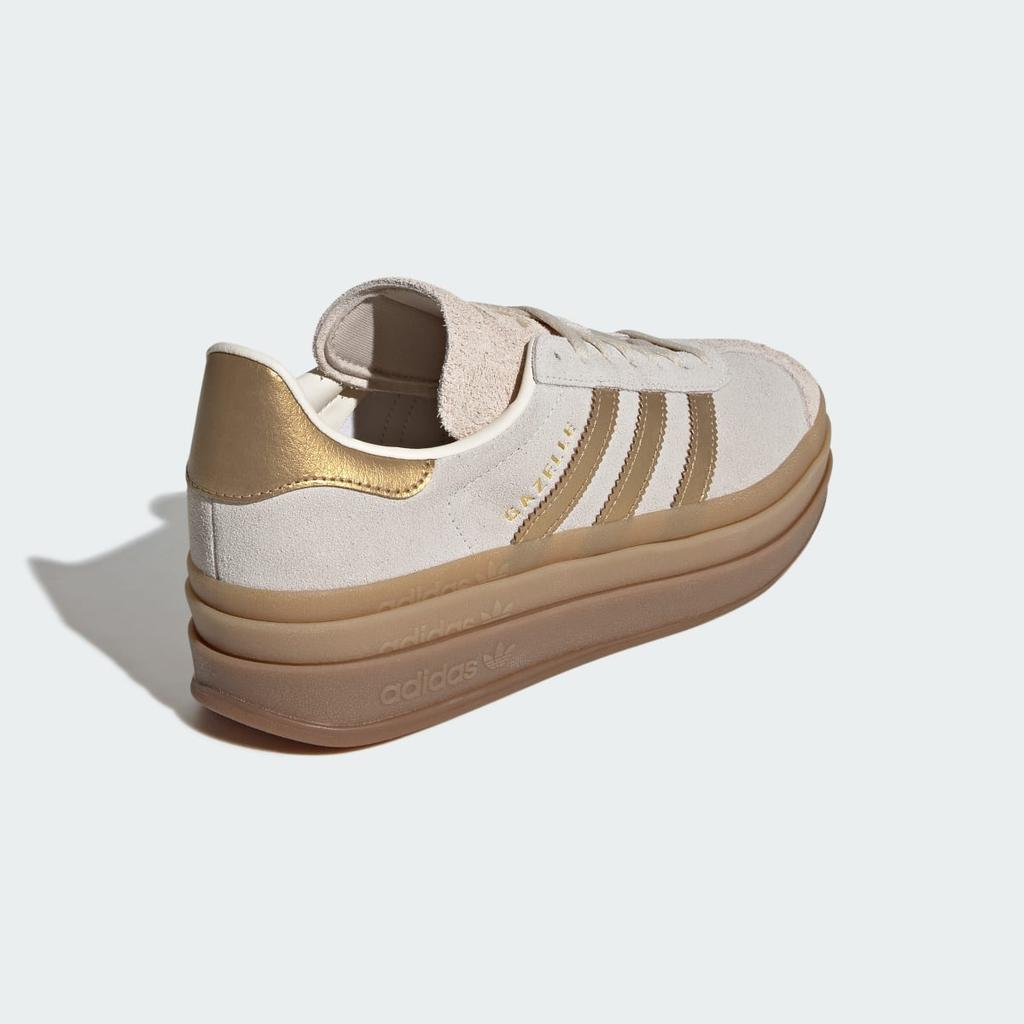 adidas GAZELLE BOLD W EXCLUSIVE for SNIDEL IH6781 Unisex Originals Sneakers Cream White / Cream White / Brown Desert