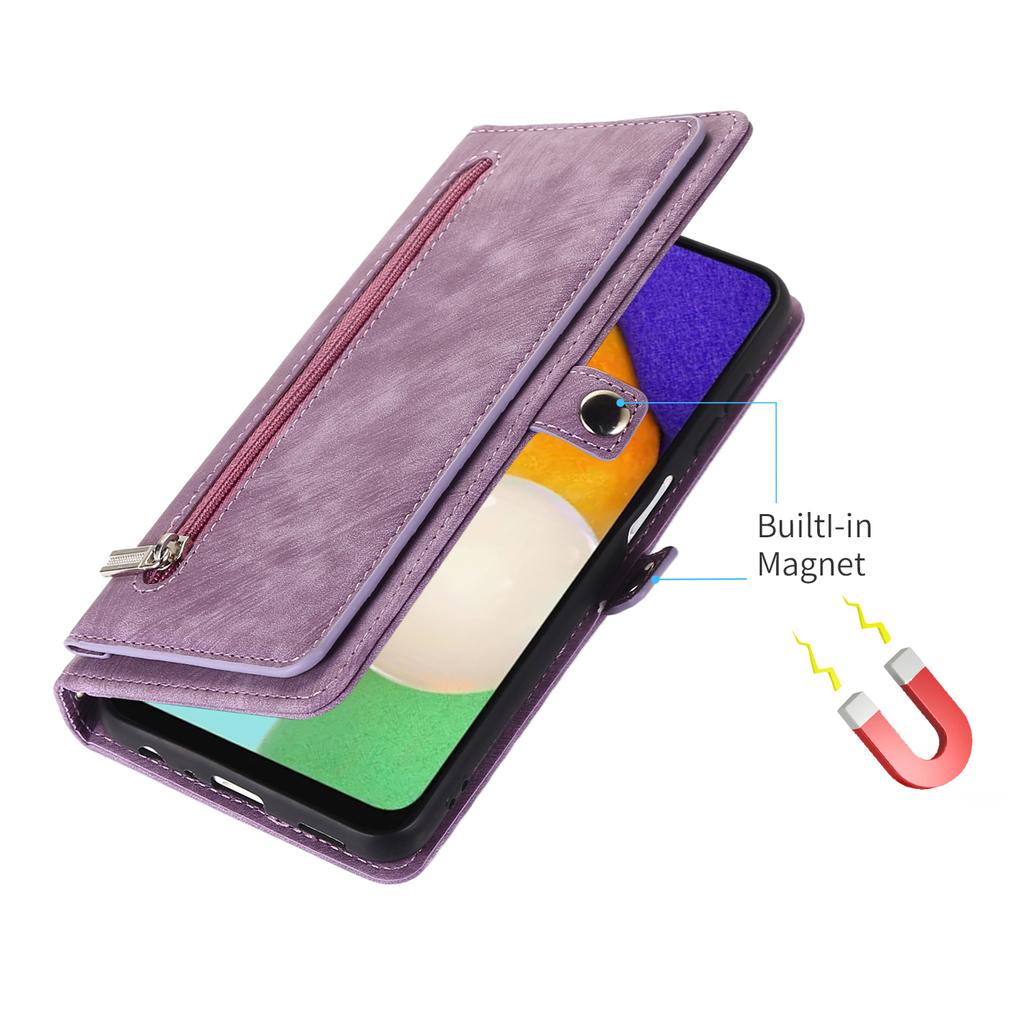 DESSEN Cover A Portafoglio In Pelle PU Per VIVO Y22s – Custodia Magnetica Con Supporto E Slot Per Carte (Blu) - 4