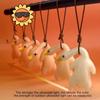 3Pcs UV Color Changing Duck Car Pendant Cute Fun Rearview Mirror Ornament Color Shift Duck Auto Hanging Decor