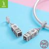 S925 Silver British Big Ben Pendant Ladies Diy Beaded Bracelet Pendant Accessories Scc868