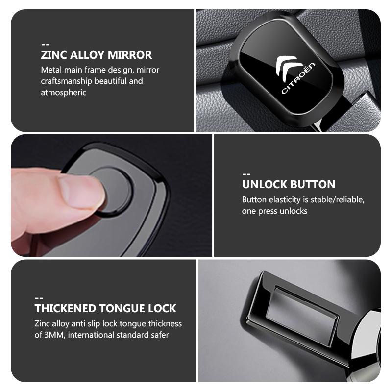 Car Seat Belt Clip Extension Safety Lock Buckle Plug Extender For Citroen C5 C1 C2 C6 C4L DS3 DS4 DS5 C-Elysee Grand Berlingo