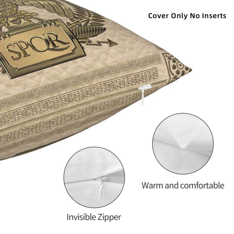 Custom Roman Empire Gold Imperial Eagle Pillow Case 45x45cm for Sofa Rome SPQR Nordic Cushion Cover Square Pillowcase