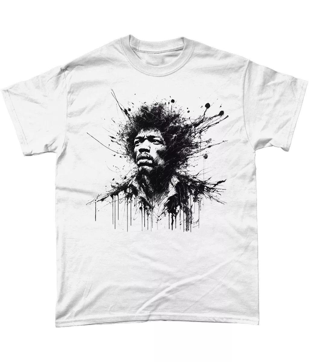

Jimi Hendrix Abstract T Shirt Experience Voodoo Child Woodstock Band Of Gypsys 4XL