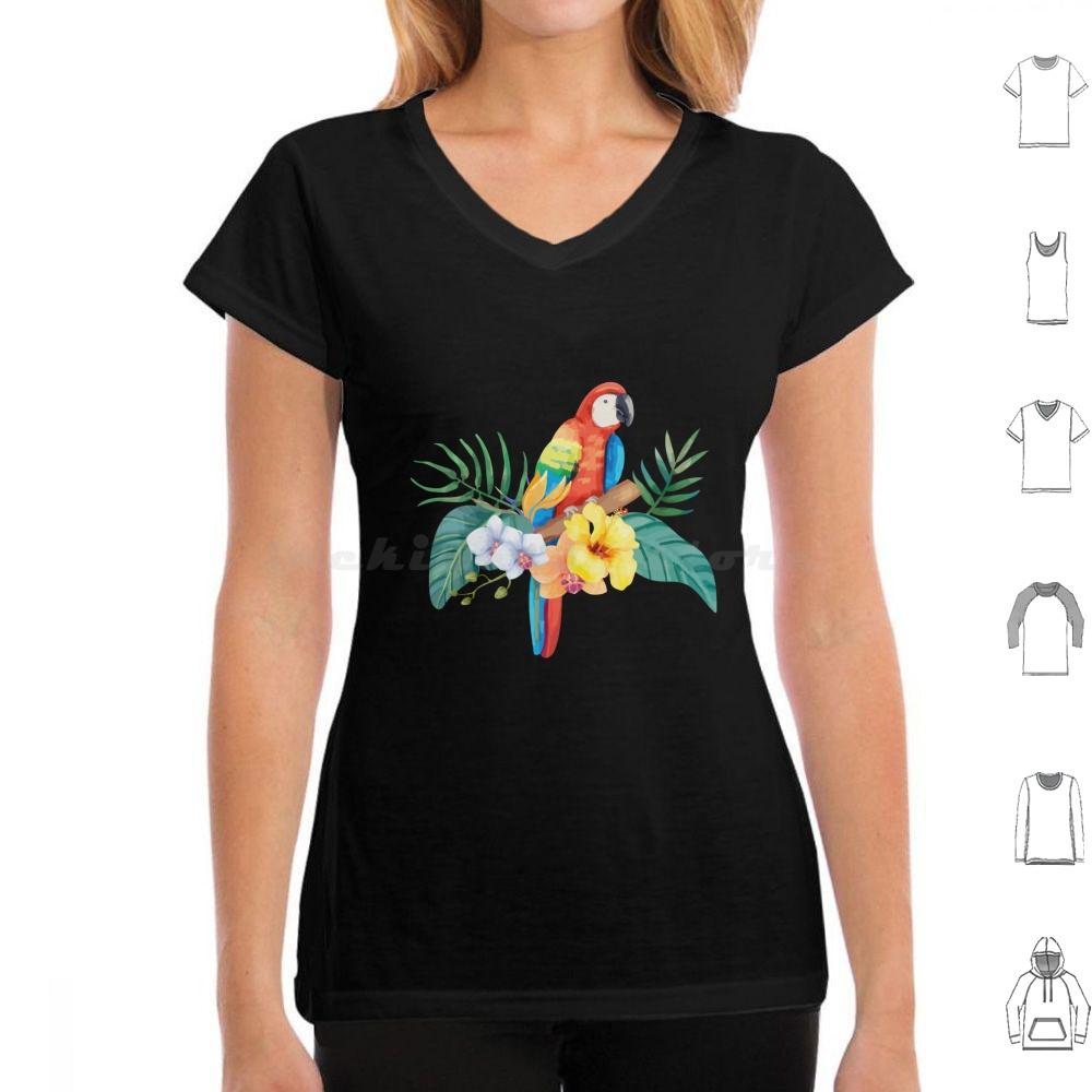 Tropical Parrot T Shirt Cotton Men Women DIY Print Parrothead Buffett Shark Tropical Volcano Parrot Margaritaville Beach