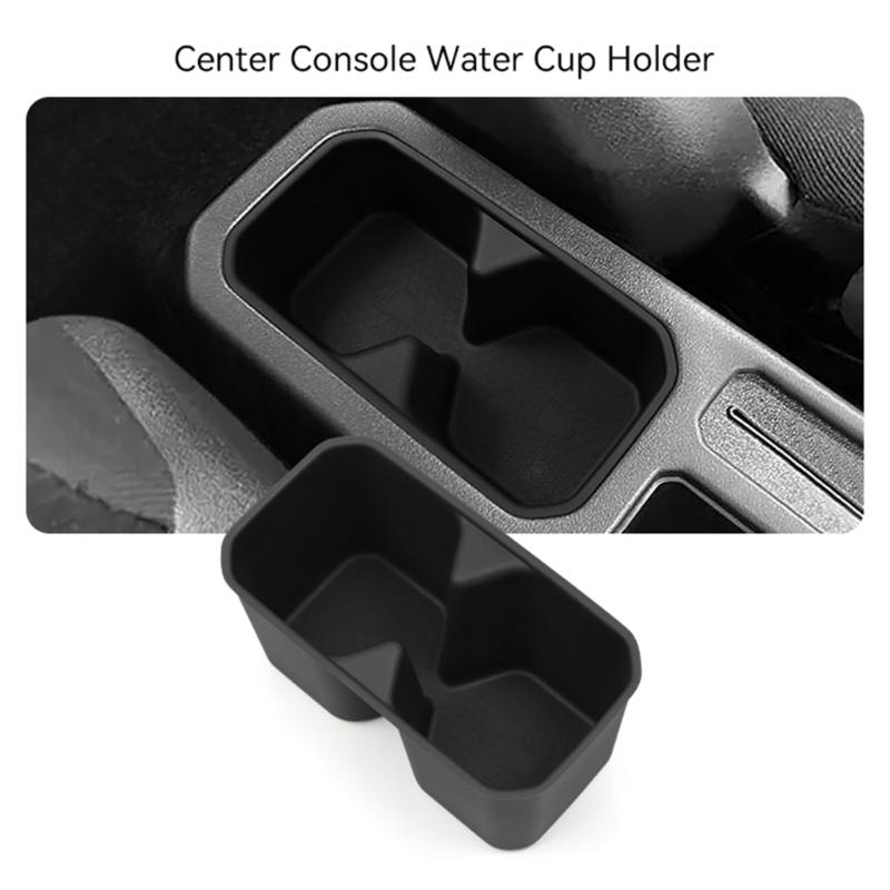 Central Console Water Cup Holder for Jimny 2024-2025 Center Storage Box Tray Silicone Organizer Car Interior Accessories